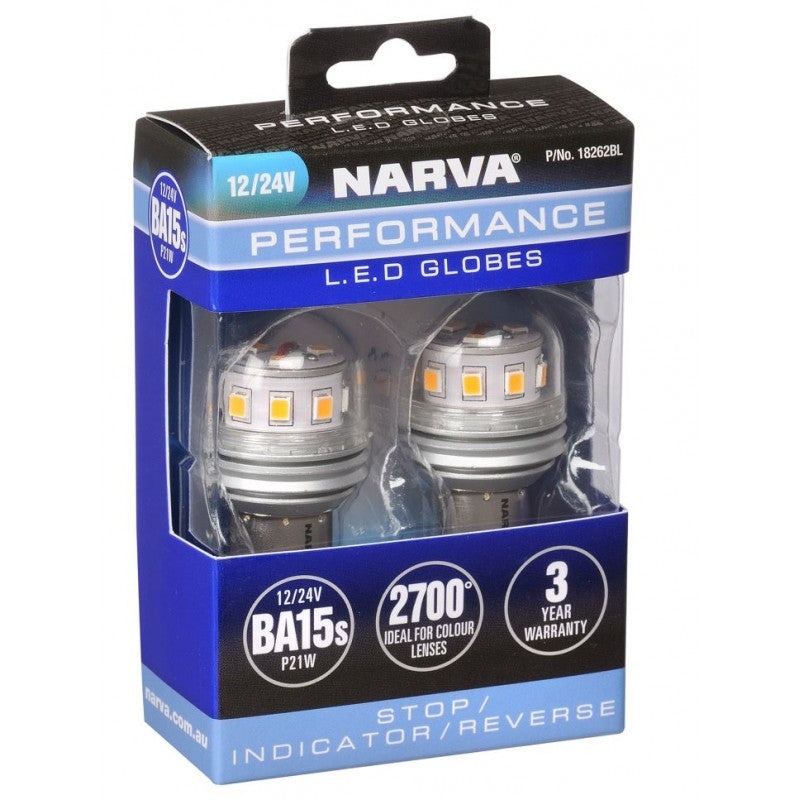 NARVA 12/24V BA15S P21W LED GLOBES