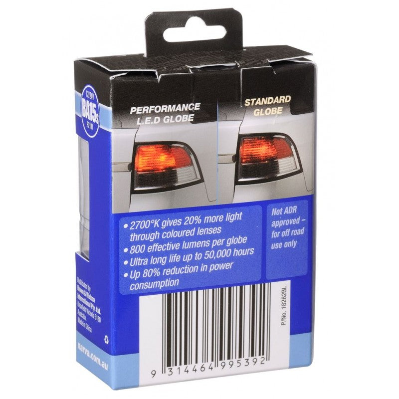 NARVA 12/24V BA15S P21W LED GLOBES