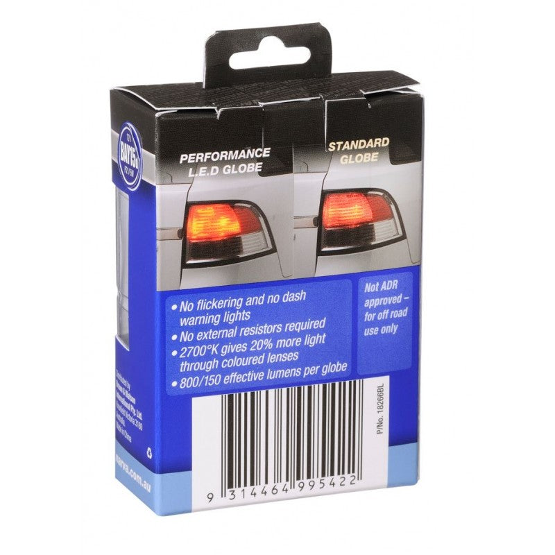 NARVA 12V BAY15D LED GLOBES WITH CANBUS