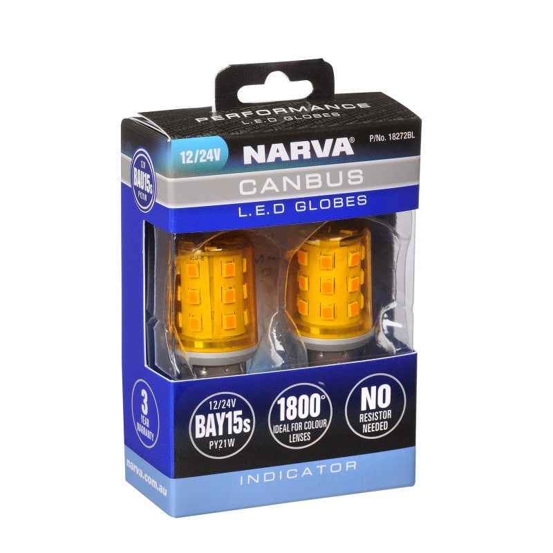 Narva 12V BAU15S LED GLOBES WITH CANBUS