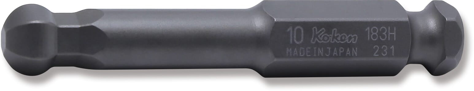 Koken 183H 10mm Impact Ball End Inhex Bit x 75mm Long