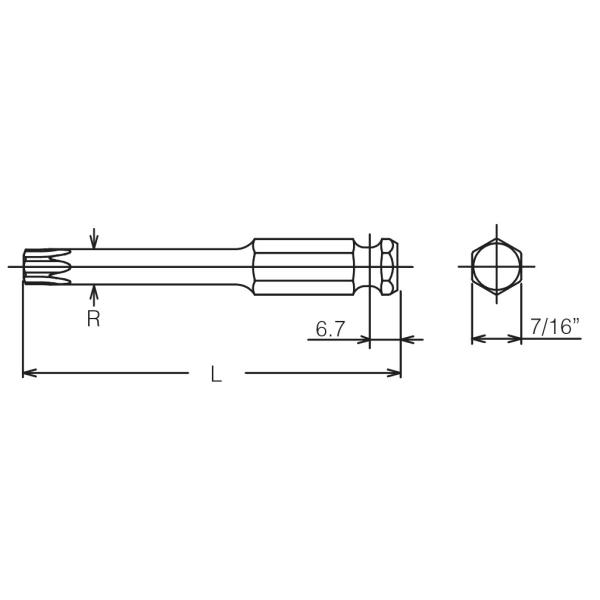 Koken 183T-35 Impact Torx Bit T25
