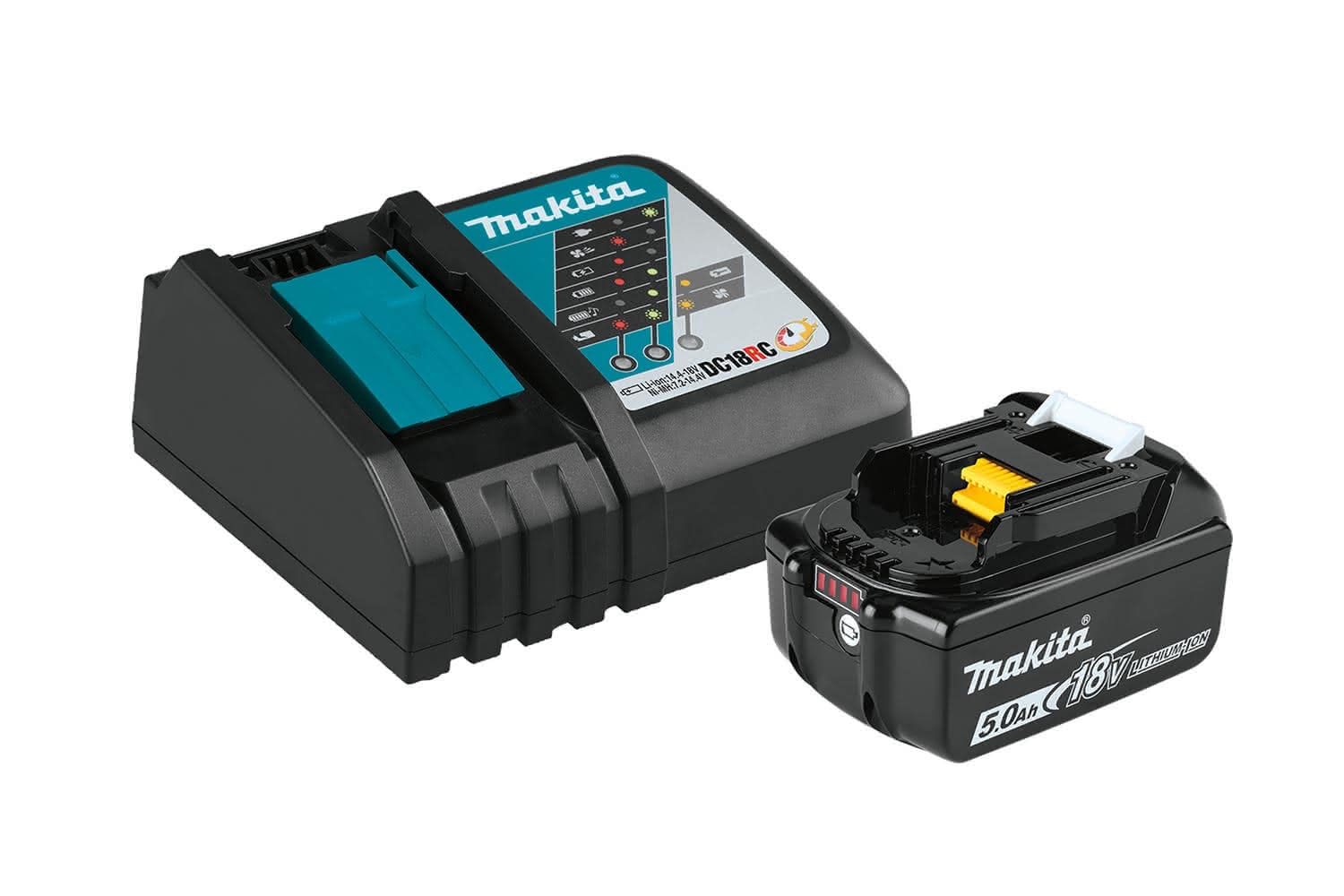 MAKITA LXT BL1850B x1 AND DC18RC STARTER KIT