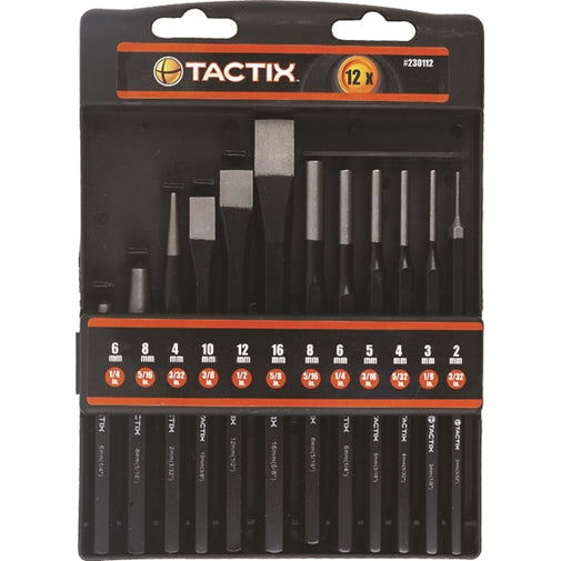 Tactix 12Pc Chisel & Punch Set