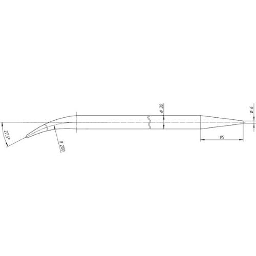 RENNSTEIG CROWBAR CURVED EDGE W TIP 1M
