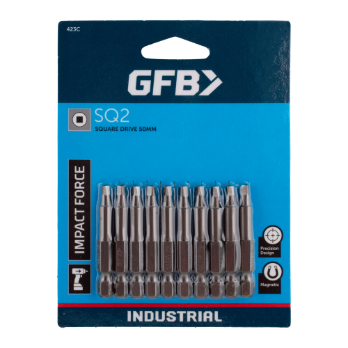 GFB Square Driver Bit (SQ2 x 50mm) - 10 Pack