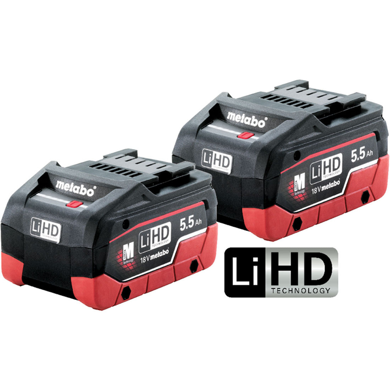 METABO 2X 18 V 5.5AH LIHD BATTERY TWIN PACK