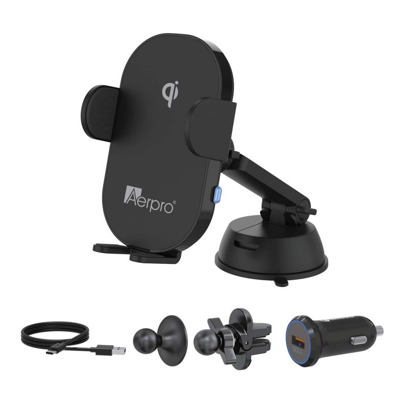 AERPRO 15W WIRELESS CHARGING SMARTPHONE HOLDER KIT