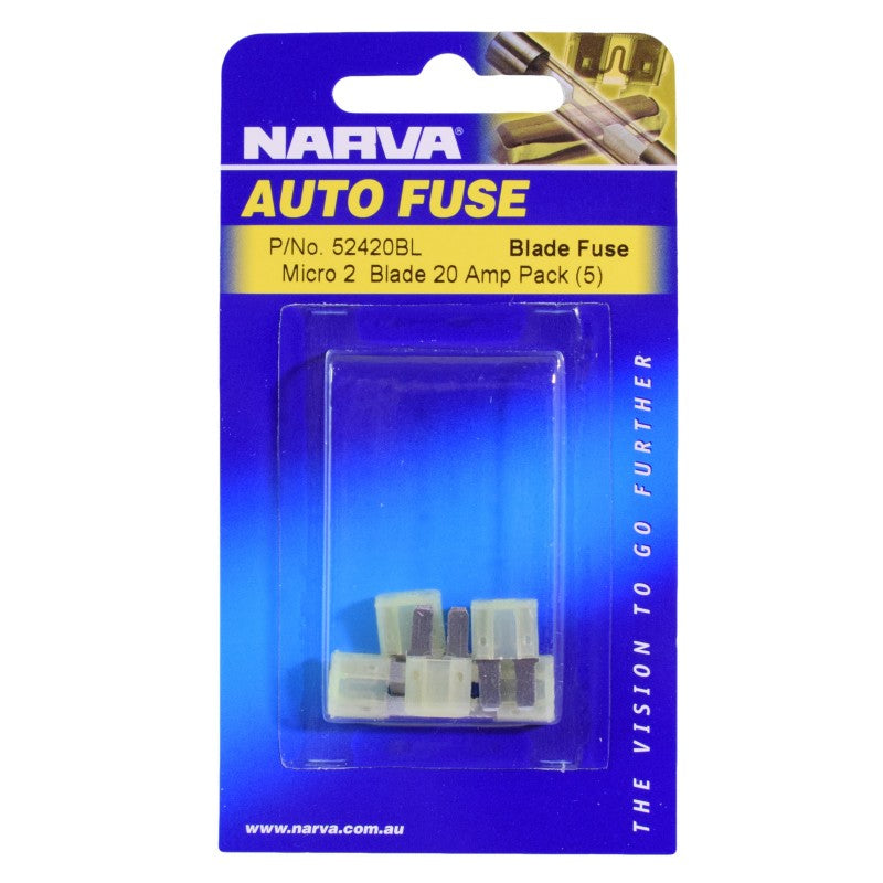 Narva Micro 2 Blade Fuse 20Amp Pack Of 5