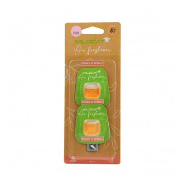 WILDCAT ECO VENT AIR FRESHENER PEACH & PETALS PK2