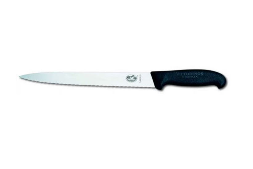Victorinox Slicing Knife 5.4433.25cm Wavy Blade Black Handle