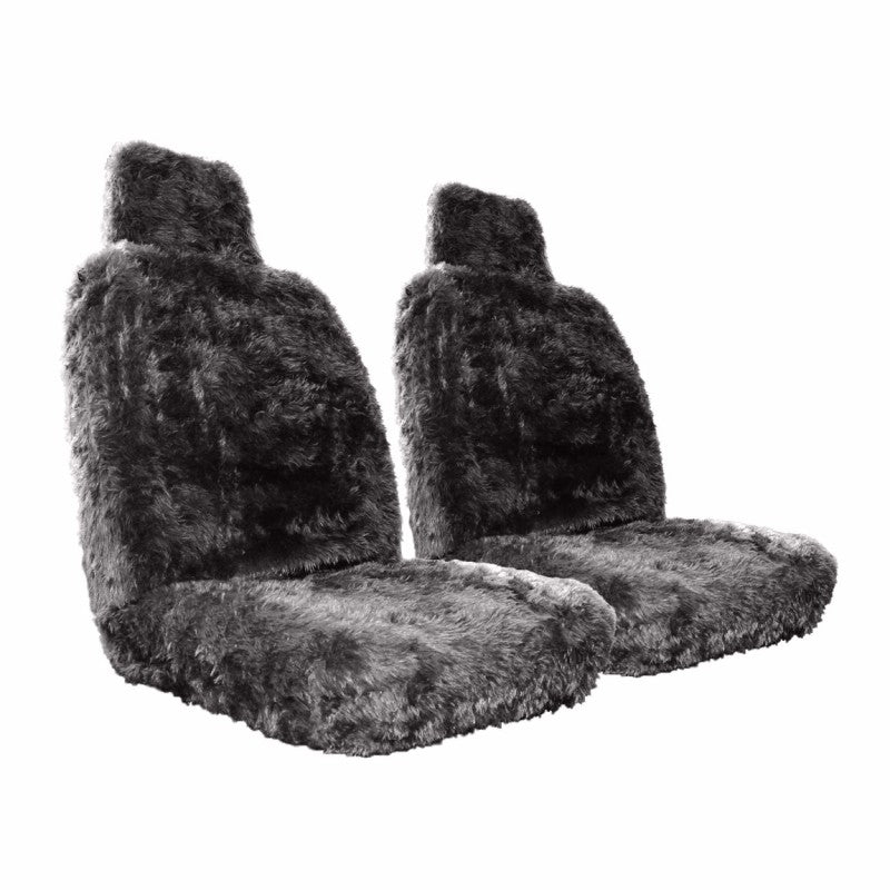 Alpine Plush Grey High Back Front Cover Pair