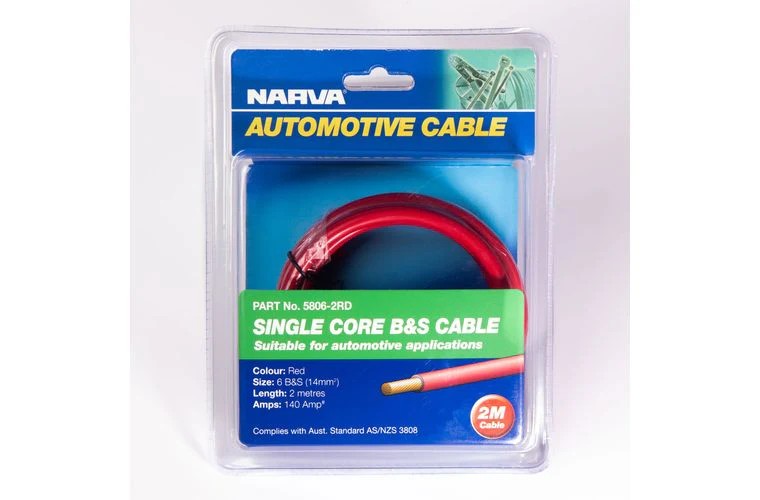 NARVA Battery Cable 8B&S 100A 2M RED