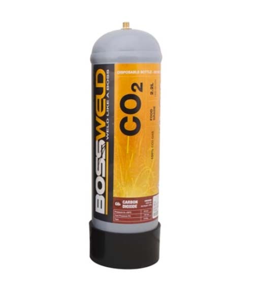 BOSSWELD 2.2 LT CO2 DISPOSABLE GAS BOTTLE