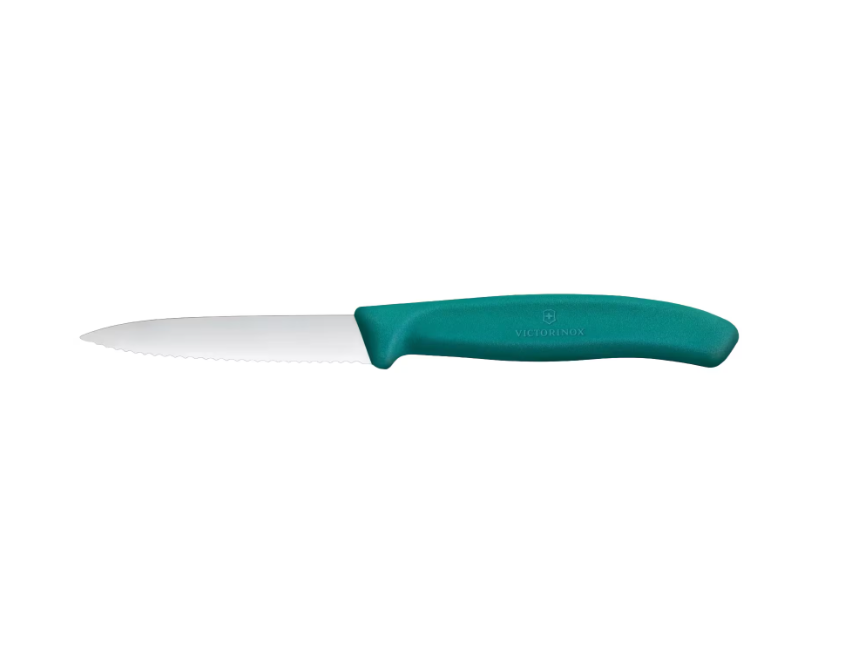 Victorinox Paring Knife 8 cm Wavy Blade Green Handle New