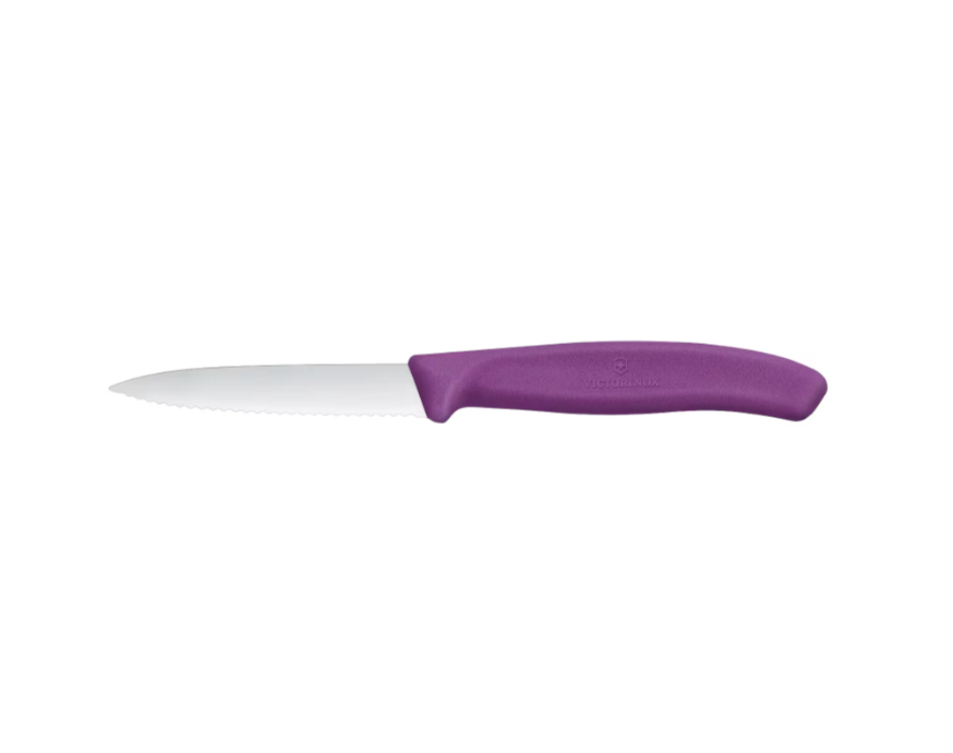 Victorinox Paring Knife 8 cm Wavy Blade Purple Handle