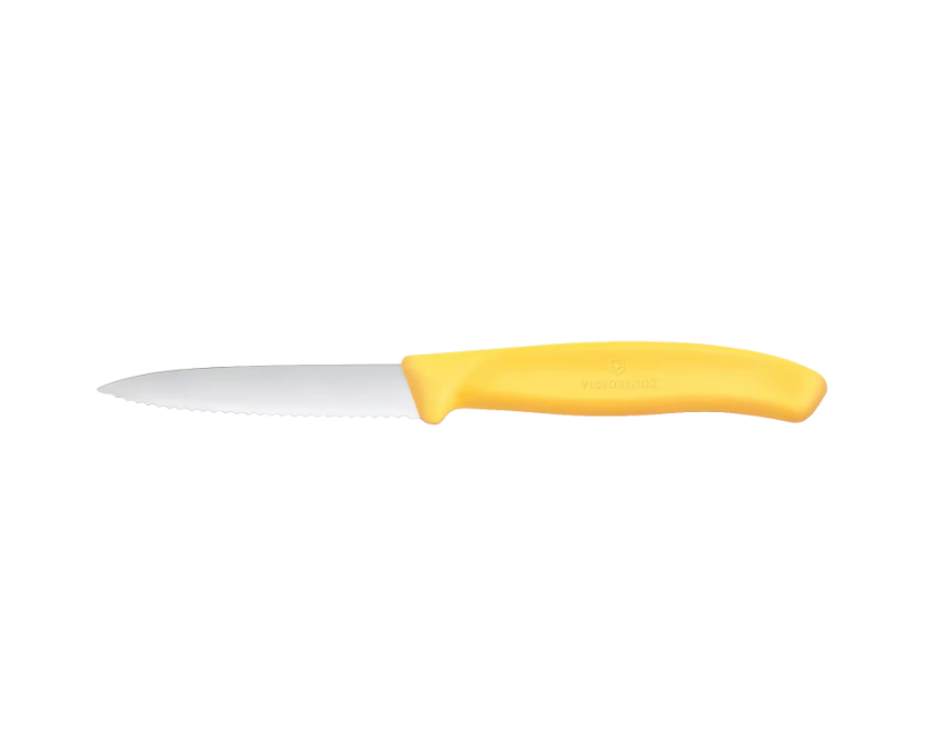Victorinox Paring Knife 8 cm Wavy Blade Yellow Handle New