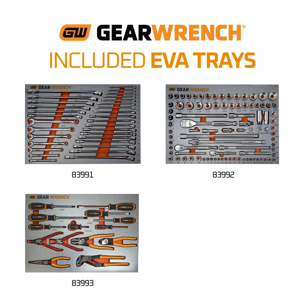 Gearwrench 135 Piece Combination Tool Kit + 28 Inch Tool Chest New