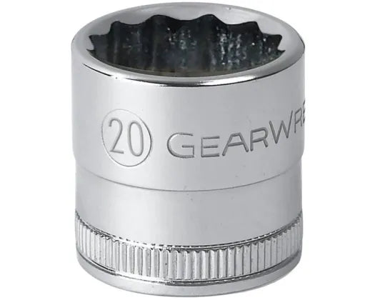 GEARWRENCH SKT STD 1/2 INCH DR 12PT 20MM