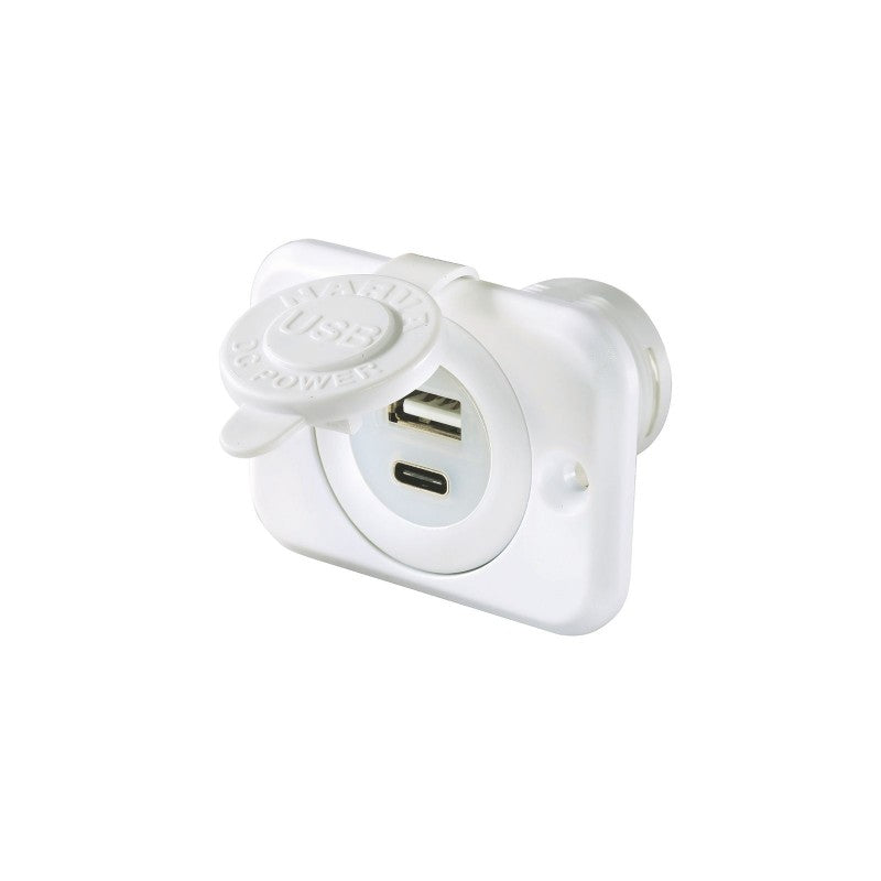 NARVA Usb A / Usb C Single Socket White