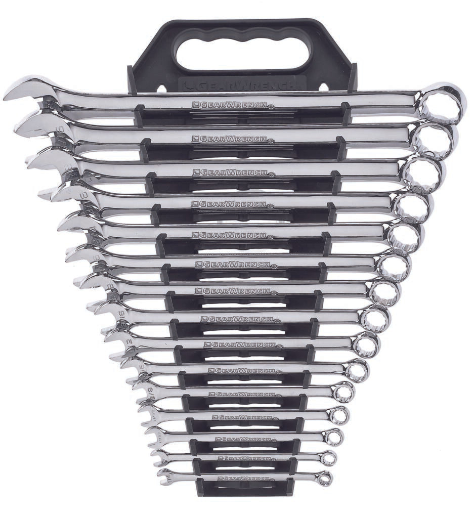 GW 15 Piece 12 Point Long Pattern Combination SAE Wrench Set
