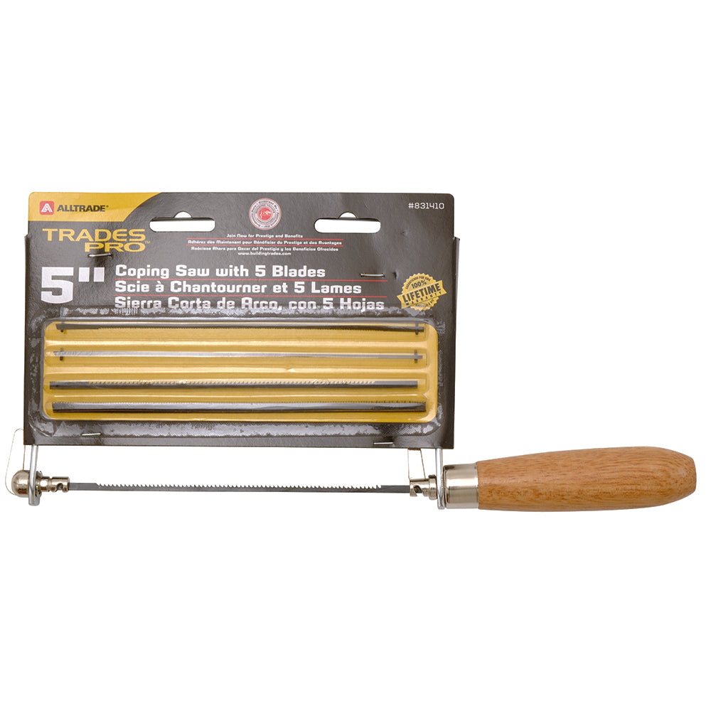 Trades Pro Coping Saw With 5 Blades 125mm 5in