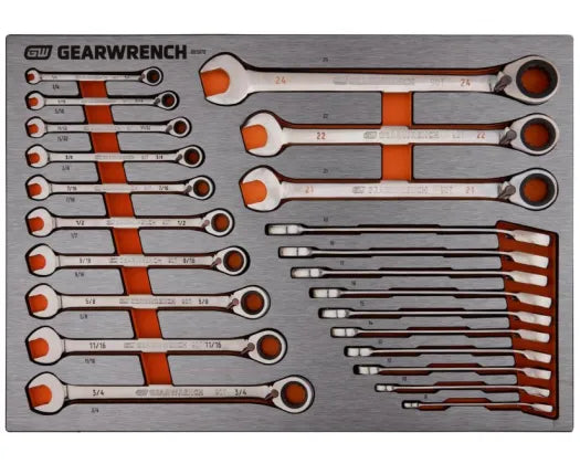 GEARWRENCH 23PC 90T REV RATCHETING WRENCH SET IN EVA TRAY