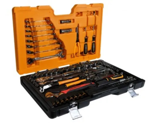 GW 107 PCE 1/4 3/8 & 1/2 INCH DV SOCKET & REVERSE RATCHETING SET