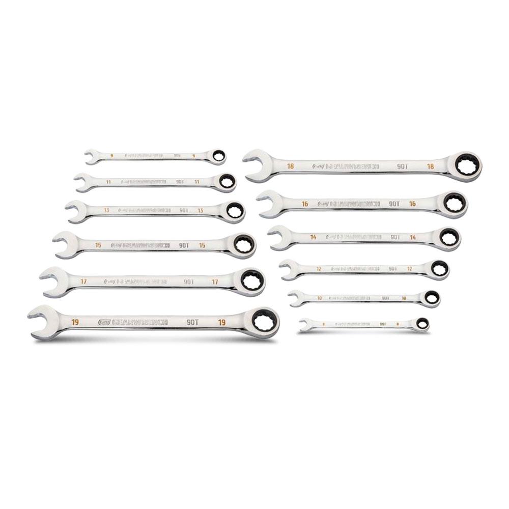 Crescent 12PC 90T COMBINATION RATCHETING WRENCH SET - MET