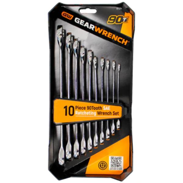 Crescent 10PC 90T COMB. RATCHETING WRENCH SET SAE
