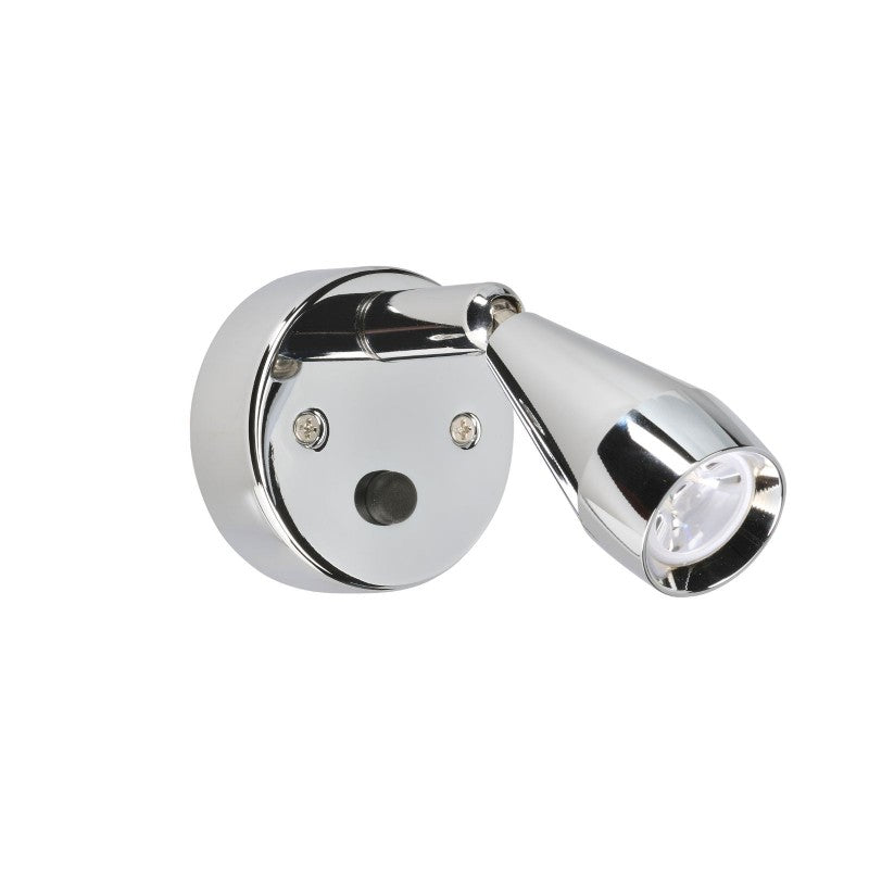NARVA 12V Interior Lamp W Touch Switch No Flexible Neck Silver