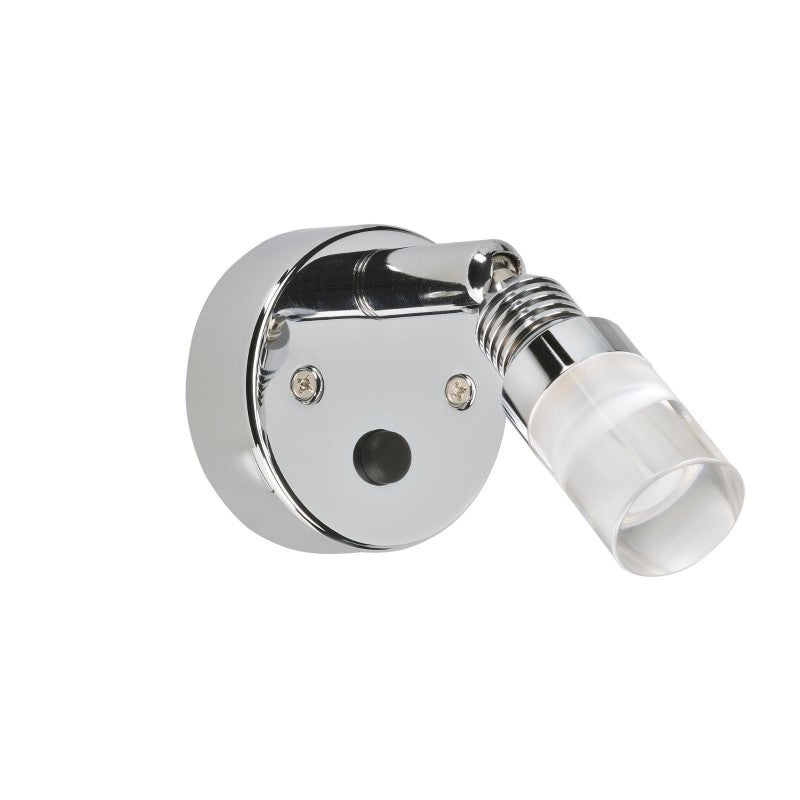 NARVA 12V Interior Lamp W Touch Switch No Flexible Neck Silver