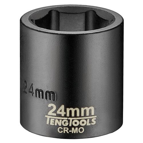 Teng 1/2in Dr. Impact Socket 24mm ANSI