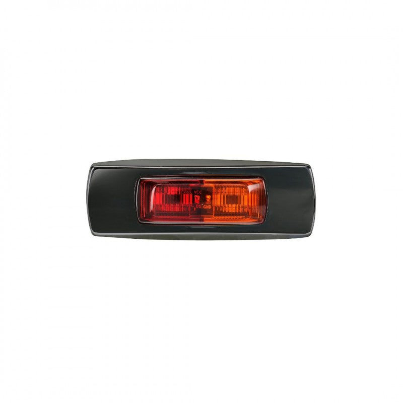 NARVA 9-33V MDL68 LED RED/AMBER SIDE MARKER LAMP BLACK 0.5M CABLE