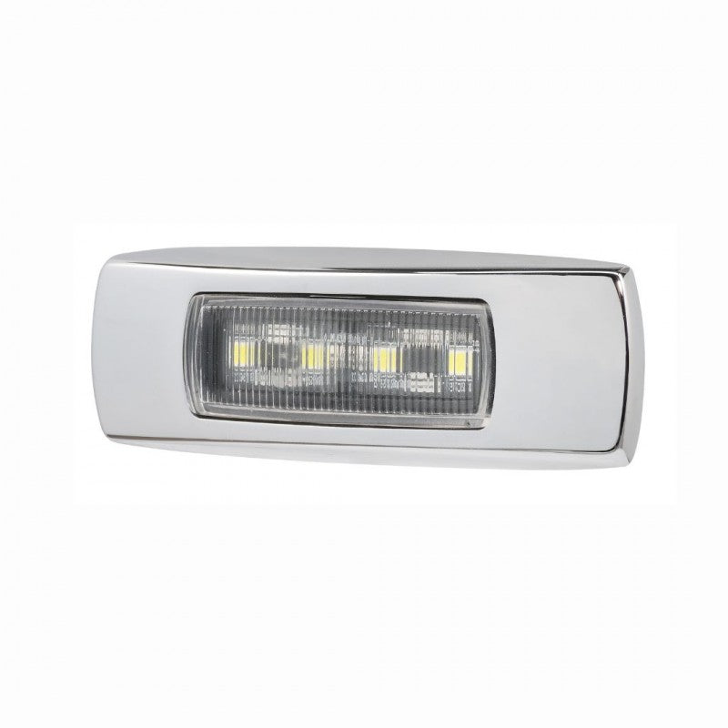 NARVA 9-33V MDL68 LED SIDE MARKER WHITE 0.5M CHROME