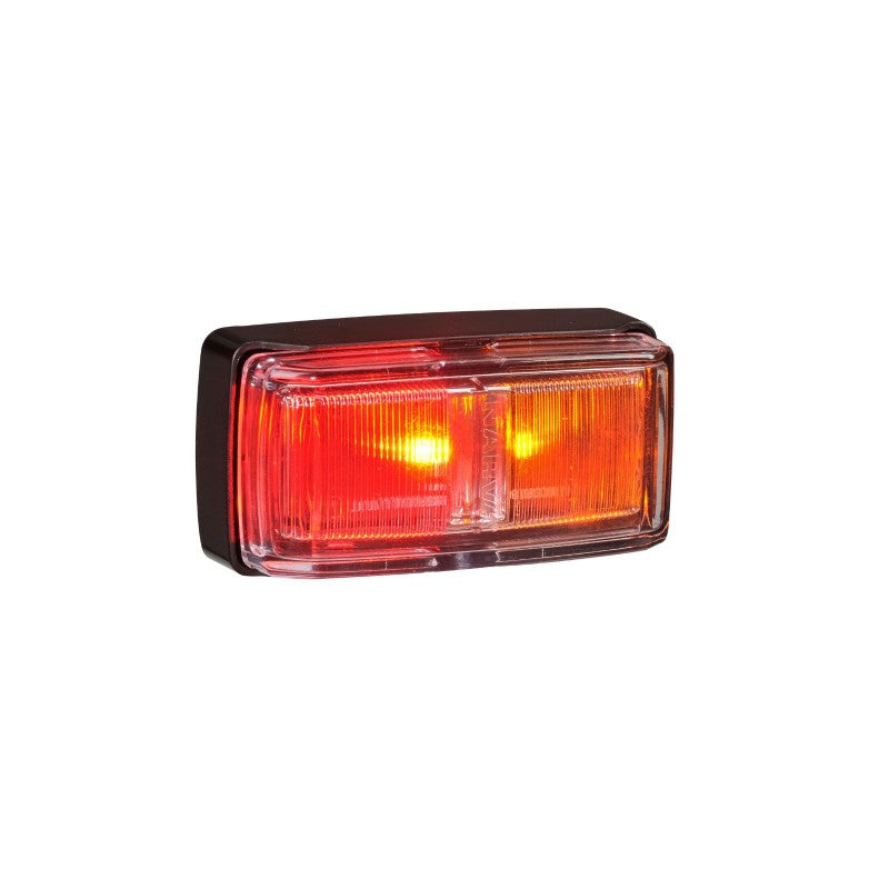 NARVA 9-33V Mdl80 LED Red/Amber Side Marker Lamp Blk B 0.5M Cable
