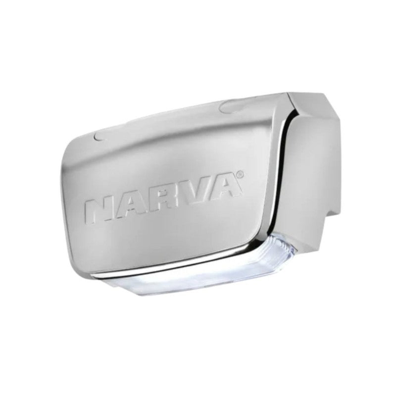 NARVA 9-33V MDL80 3 LED LICENCE PLATE LAMP CHROME HOUSING 0.5M CAB