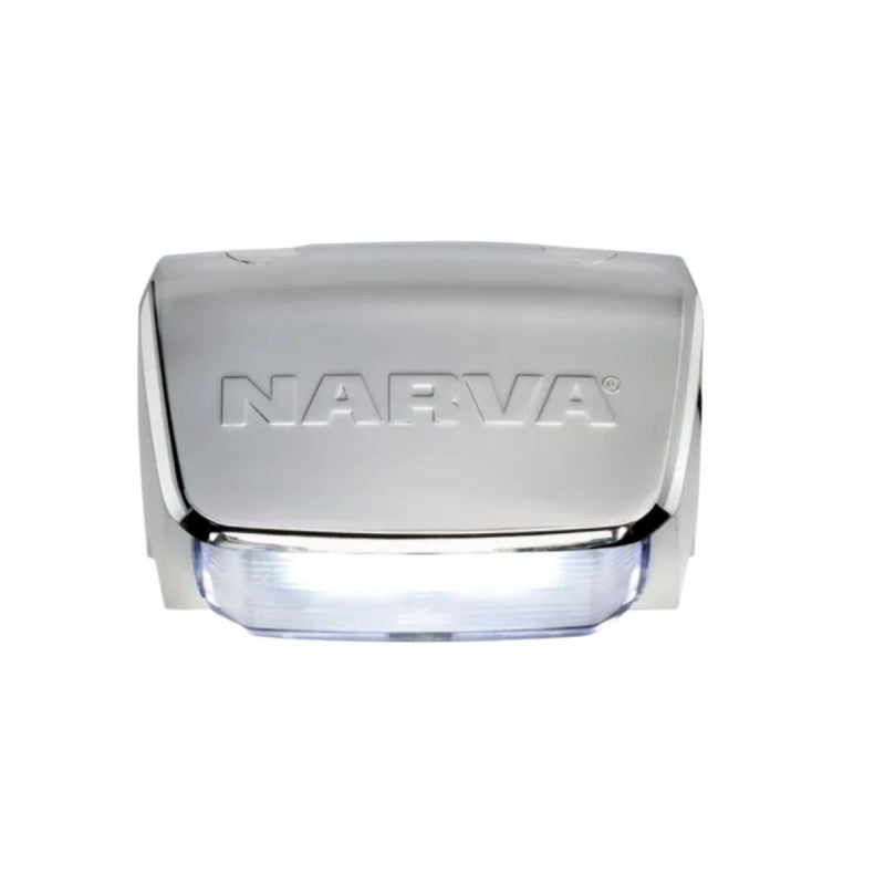 NARVA 9-33V MDL80 3 LED LICENCE PLATE LAMP CHROME HOUSING 0.5M CAB