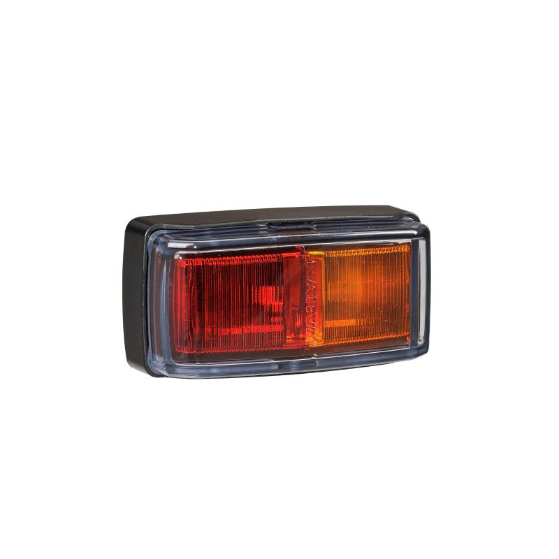 NARVA 9-33V Mdl81 LED Side Mar Lamp Red/Amb Blk Defl B 0.5M Cable