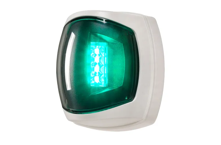 NARVA 9-33V 2 Nautical Mile LED Starboard Lamp Clear Lens White