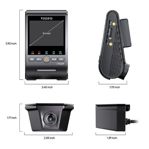 VIOFO DASHCAM A329 4K FRONT + 2K WATERPROOF REAR WIFI 6 GPS