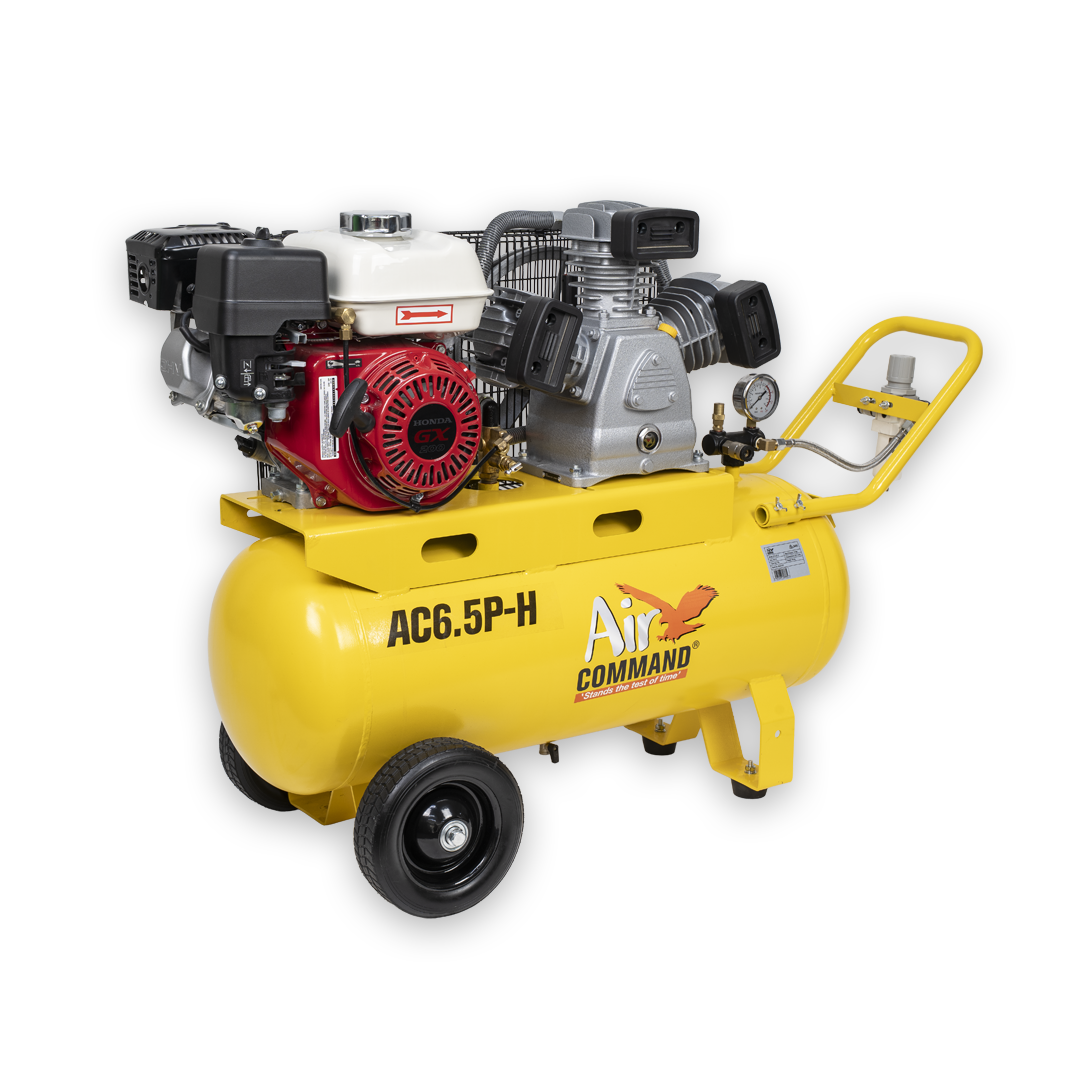 Air Command Mobile Petrol Compressor 70L Tank, Honda GX200 Engine