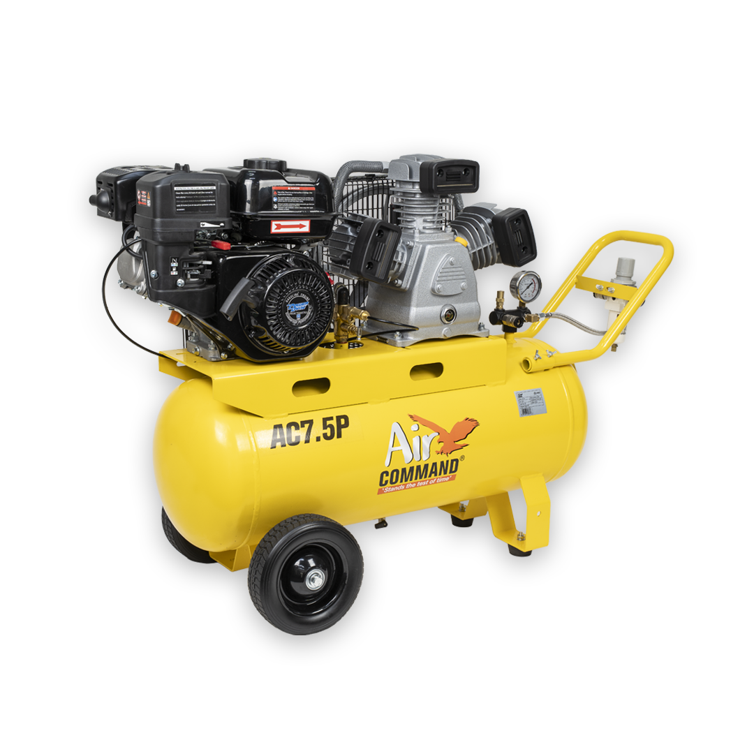 Air Command Mobile Petrol Compressor 70L Tank, Powerdyne PDX230 Engine