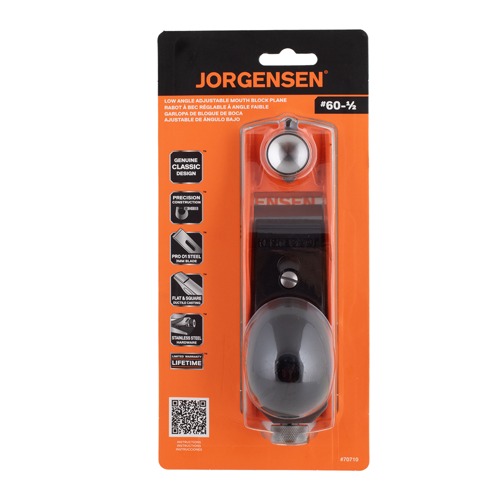JORGENSEN Low Angle Adjustable Mouth Block Plane