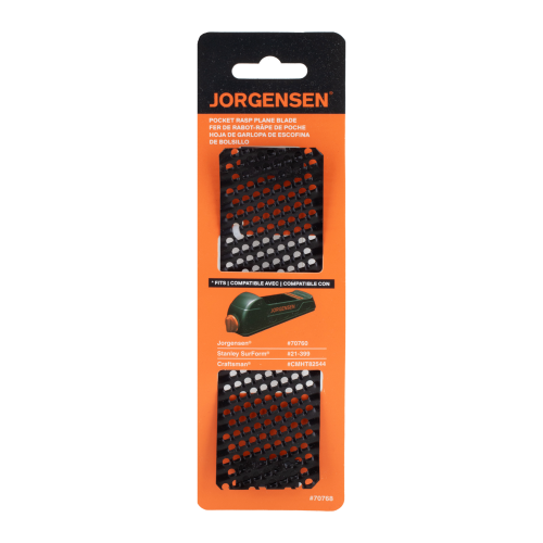 Jorgensen pocket knife blade pack on an orange background