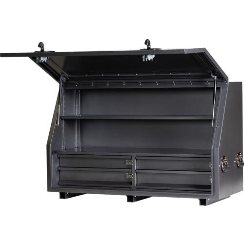 KABoxes 1360 Aluminium Series 4 Drawers & 2 Shelves - Black