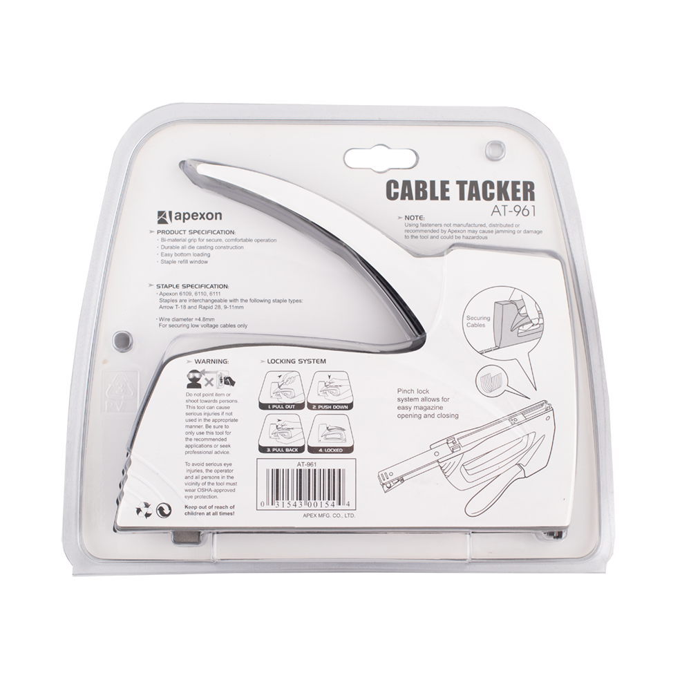 APEXON #AT-961 H/D CABLE TACKER - 4.8mm ART18