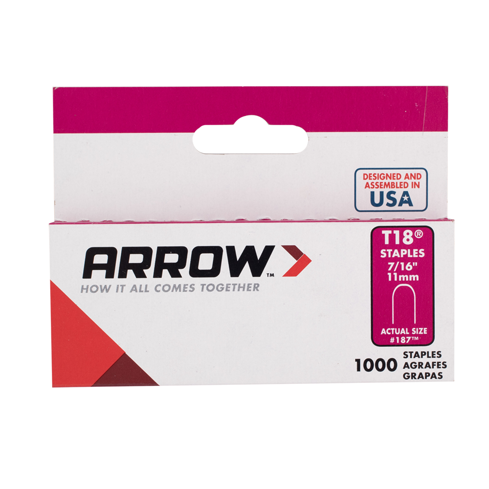 ARROW T18 11mm Staples - 1000pcs