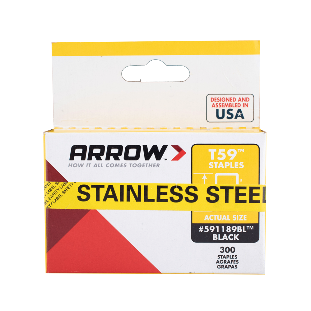 ARROW T59 Insulated Stainless Steel Staples (8mm x 8mm) - 300pcs