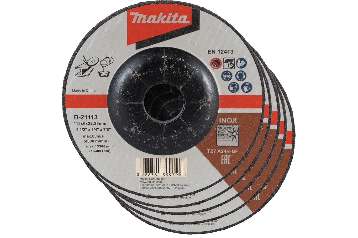 Makita *5PC D/C WHEEL 125x6x22mm INOX